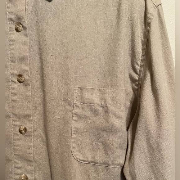 100% LINEN SHIRT~REAL COMFORT~LG - Picture 5 of 8